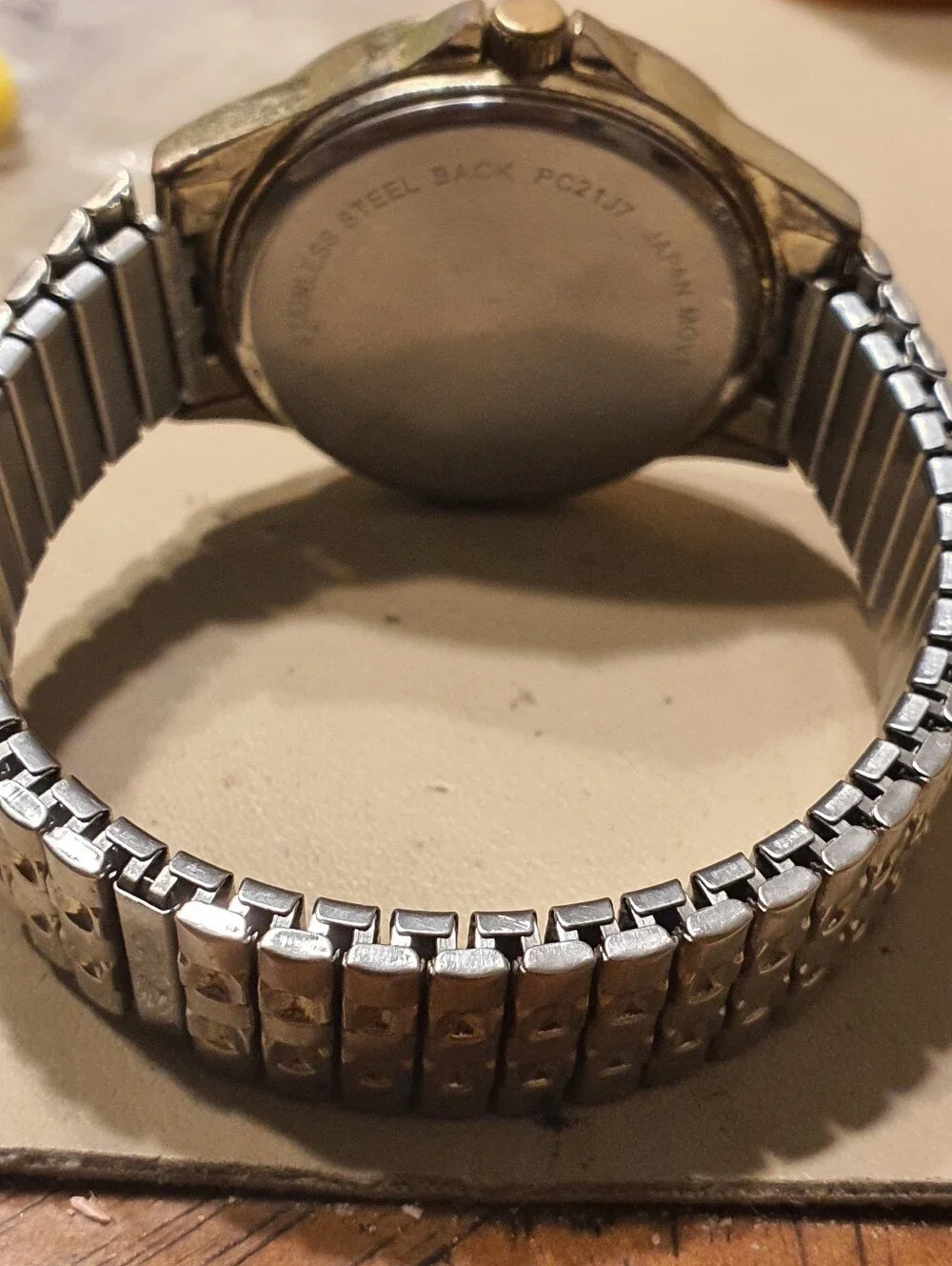 10/$20 Silver/Black Stainless Steel Men's Watch